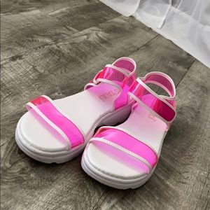 White Pink Jelly PVC Sandals